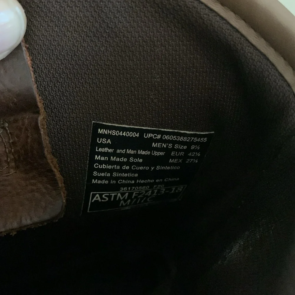 Men's Herman Survivor Bison Work Safety Boots size 9.5 brown‎ work